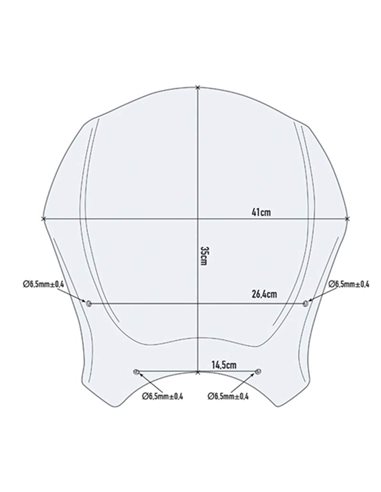 Cupula universal Givi Transparente 140A