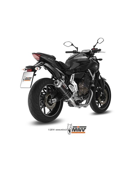 Escape completo Yamaha MT-07 2014-2019 Mivv GP Acero Inox Black Y.045.LXB