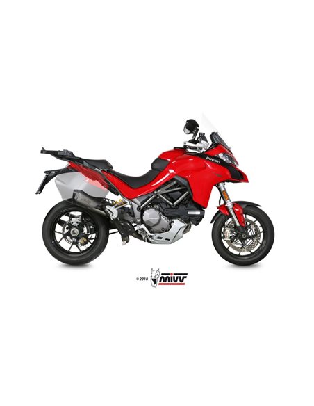 Escape + Tubo no Kat Ducati Multristada 1200 2015-2017 1260 2018-2019 Mivv Delta Race Inox D.033.SDRX