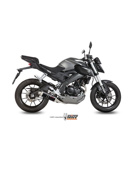 Escape completo Yamaha MT-125 2015-2019 YZF R125 2014-2018 Mivv GP Acero Inox Negro Y.047.LXB