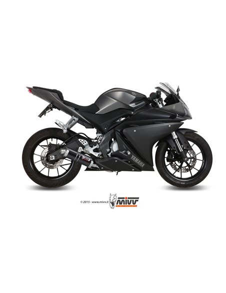 Escape completo Yamaha MT-125 2015-2019 YZF R125 2014-2018 Mivv GP Acero Inox Negro Y.047.LXB