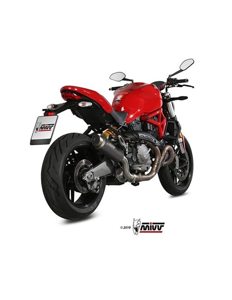Escape Ducati Monster 821 2018-2019 1200 2017-2019 Mivv GP Pro Inox Negro D.041.LXBP
