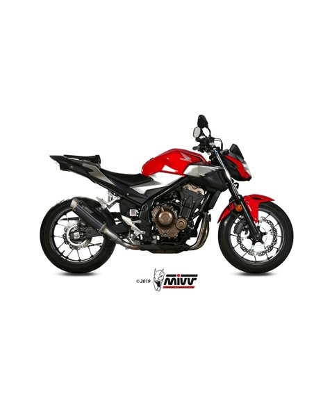 Escape Honda CB500F 2019-20200 Mivv GP Pro Acero Inox Negro H.075.LXBP