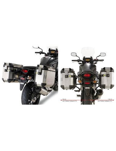 Maletas laterales Honda CB 500 X 2013-2018 Fijación Givi PL1121CAM Trekker Outback