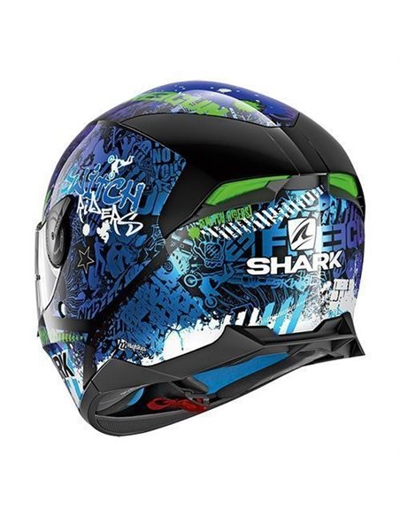 Casco Shark Skwal 2 Switch Rider 2 Negro/Azul/Verde HE4942EKBG