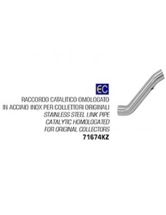 Conector catalítico homologado de acero para colectores originales Aprilia TUONO V4 1100 2019-2020 Arrow 71674KZ