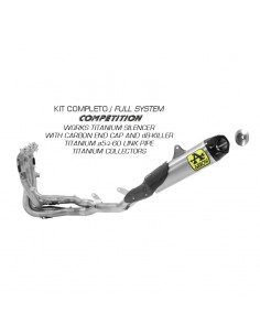 Sistema completo COMPETITION "SBK Full Titanium" con dBKiller con fondo en carbono Honda CBR 1000 RR 2017-2019 Arrow 71212CKR