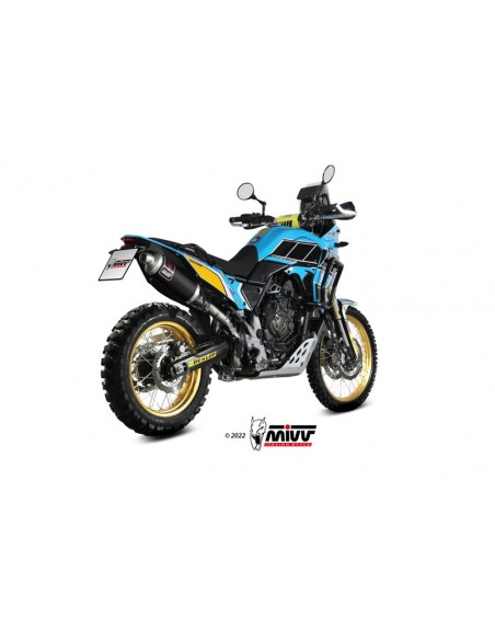 Silencioso Dakar Yamaha Tenere 700 2019-2022 Mivv Y.064.LDKB Acero Inox Negro