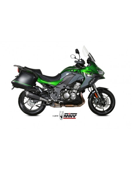 Escape Mivv Kawasaki Versys 1000 2019-2022 Delta Race Black Acero Inox K.049.LDRB