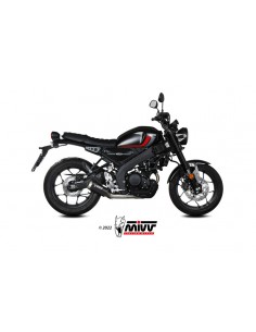 Escape completo Yamaha XSR 125 2022-2023 Mivv MK3 Acero Inox black Y.075.SM3B